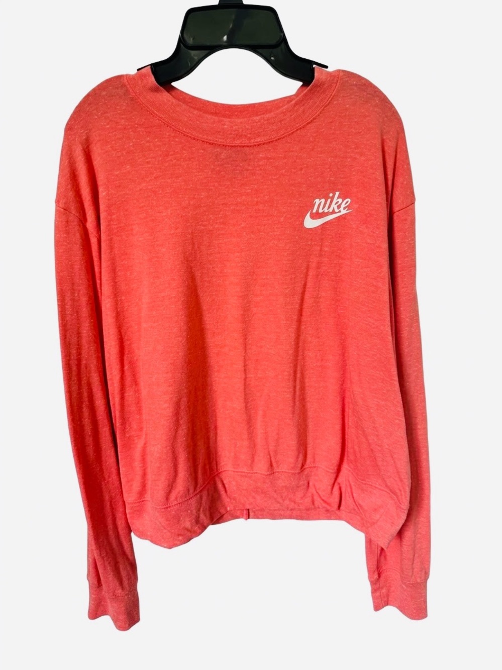 Nike Women's Coral-Red Crewneck Sweatshirt